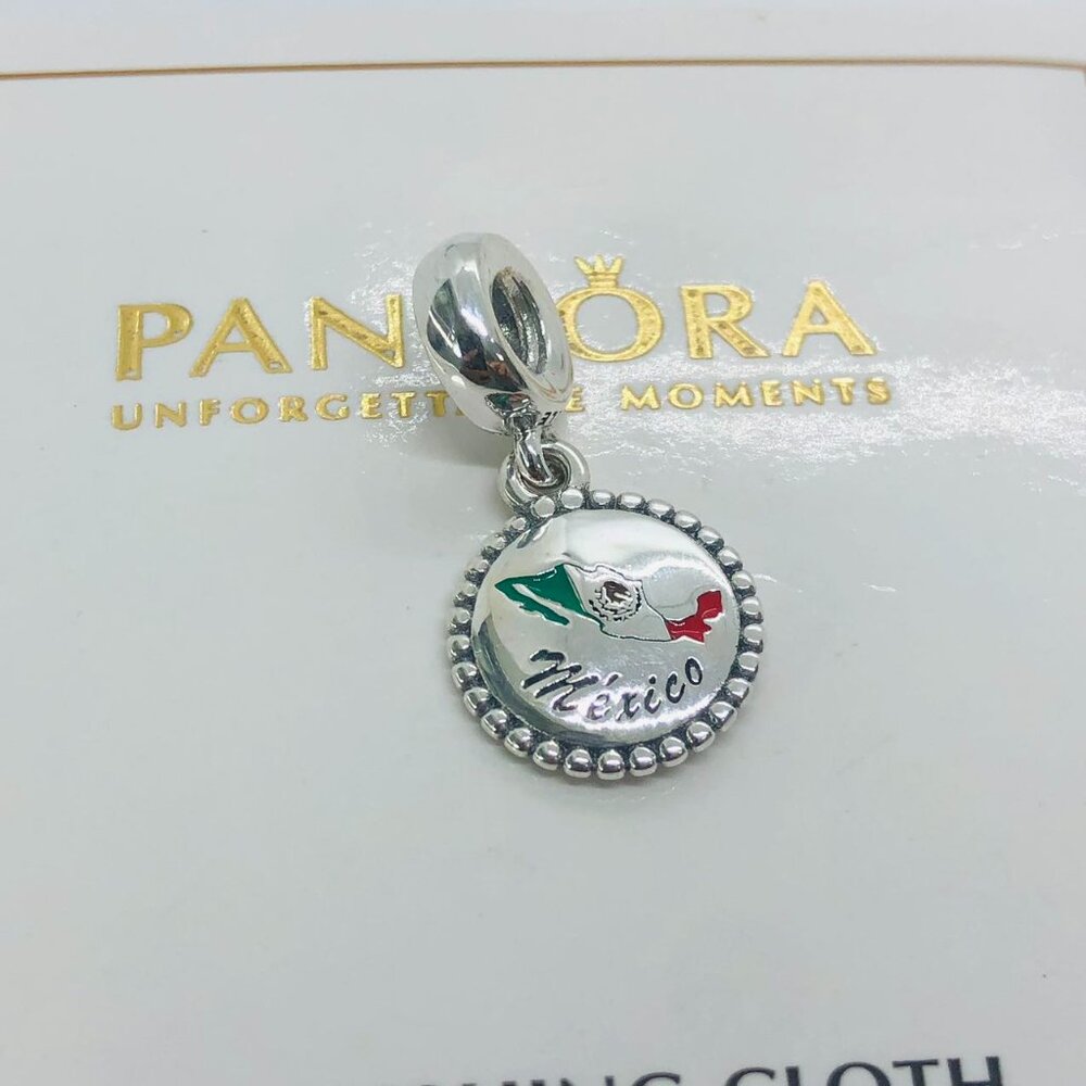 🌞📖Pandora Mexico Map Exclusive Charm Pendant S925 Silver with box